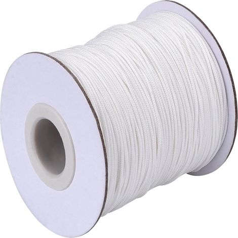 Cordon de rideau blanc de 1,0 mm de diamètre, ensemble de 100 m d'accessoires pour rideaux (1/5)
