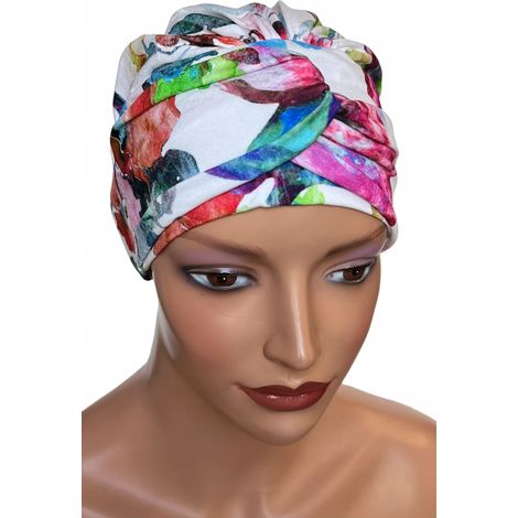 Gorro turbante Sara 414 de viscosa, listo para usar, también apto para después de la quimioterapia. (1/5)