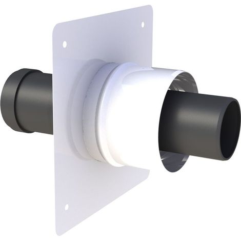 Le Sanitaire – Raccord VMC concentrique 80/125 mm – Éléments de raccordement pour systèmes E2 OEG – Installation facile dans espaces confinés