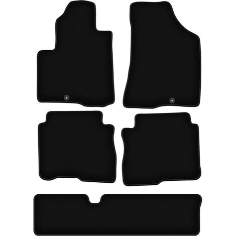 BASIC schwarze Veloursmatten für: Hyundai SantaFe II 7-Sitzer (2006-2012) (1/5)