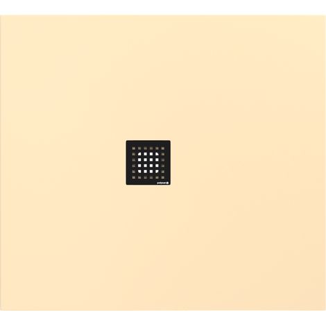 Receveur de douche FLEXIA en marbre coulé 110x100cm, découpable selon vos demandes, beige mat (1/4)