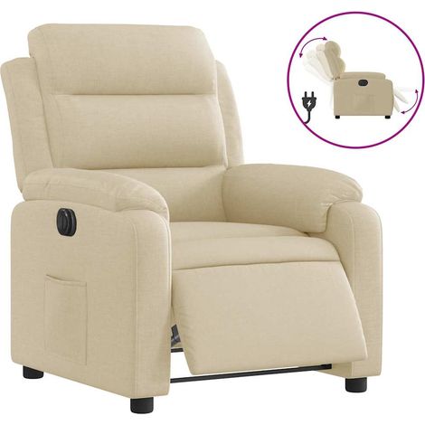 Maison Exclusive - Relaxsessel Elektrisch Creme Stoff