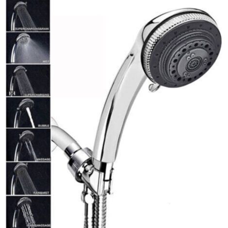 Pommeau de douche réglable universel à 7 modes – Douche haute pression avec économie d’eau, installation facile, hydrothérapie SPA pour salle de bain