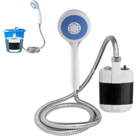 Douche Extérieure Portative Douche Portative D'ABS pour Le Camping Pompe De Douche De Camping Alimentée par Batterie électrique Pommeau De Douche pour L'extérieur