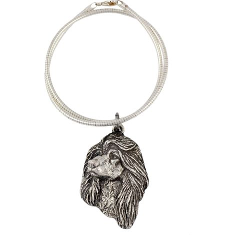 Afghanischer Windhund I – Hundehalskette, einzigartiger Schmuck für Hundeliebhaber, einzigartiger Schlangenanhänger von Art-Dog (1/5)