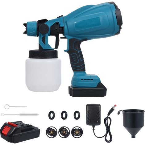 Eosnow Farbspritzgerät, 210 W, elektrische Latex-Sprühmaschine, 3 Sprühmuster, 38.000 U/min, Motor, Malartefakt mit 800 ml Tank für Möbel, Schränke, Zäune, Wände, Türen, Gartenstühle, 4 Kupferdüsen