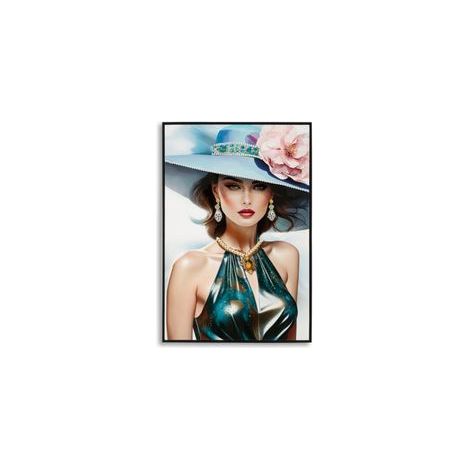 PAINTING ON CANVAS LACQUERED PAM WITH FRAME -A- CM 62X4X92 (1/5)