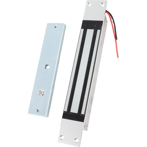 Verrou électromagnétique DC 12 V, force de maintien 280 kg/600 lbs, mode NC sécurisé (1/5)
