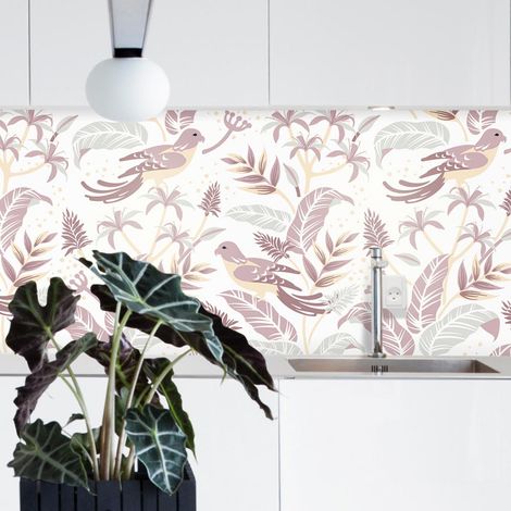 Crédence Adhésive Vintage Tropicale 100 x 40 cm (1/4)