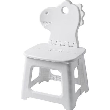 Tabouret pliant léger et Portable, marche blanche de dessin animé avec poignée de transport pour enfants Dinasour M (1/5)