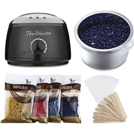 KLVGTIFS PUChauffe-cire - YULINLAND - Kit Professionnel 500ml - Cire chaude - Épilation sans bande - 10 spatules