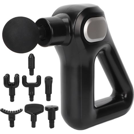 Pistolet de massage électrique portable pour muscles profonds, outil de massage corporel pour athlètes, noir (1/5)