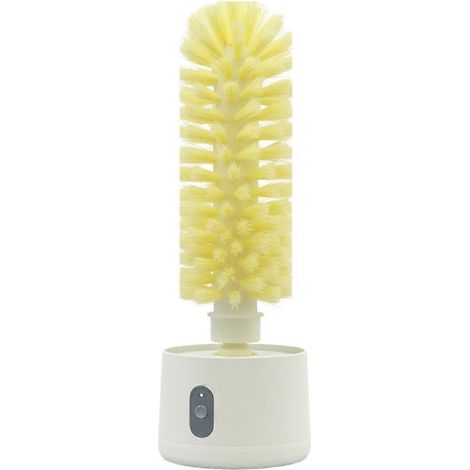 Brosse électrique rotative à 360° pour nettoyer les tasses, les biberons et autres objets en verre. (1/5)