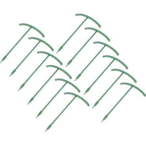 12 tuteurs demi-ronds en plastique pour plantes, lot de 12 supports pour pot de fleurs et potager (1/5)
