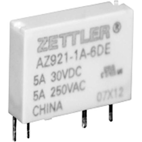 Zettler Electronics AZ921-1AE-12DEF Relè per PCB 12 V/DC 5 1 NA 1 pz.