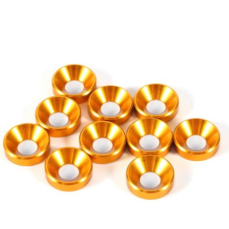 10 eloxierte M5-Senkscheiben, Dichtung aus goldfarbener Aluminiumlegierung (1/2)