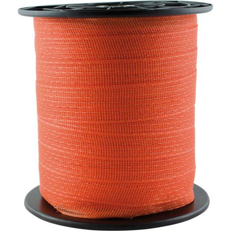 Ruban rouge pour clôtures électriques 4 cm rouleau de 200m avec 8 conducteurs en acier de 0,16 mm
