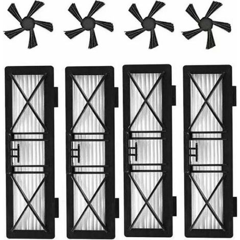 Hochleistungsfilter- und Seitenbürsten-Austauschset für Neato Connected D3, D4, D5, D6, D7, Botvac D75, D80, D80-Serie und Botvac 70e, 75, 80, 85 Robotics