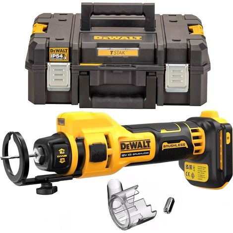 Dewalt DCE555N XR Brushless 18v Drywall Cut Out Tool Bare + 2 Collets + Tstak (1/5)