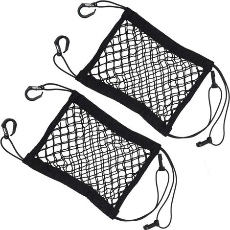 Rete portaoggetti elastica in 2 pezzi per moto, biciclette e scooter, ideale per fissare caschi, bagagli e accessori. (1/4)