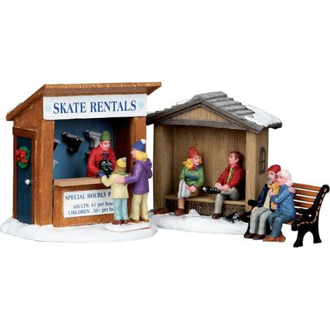 Lemax Skate Rentals Set aus 3, 9.8x0x0