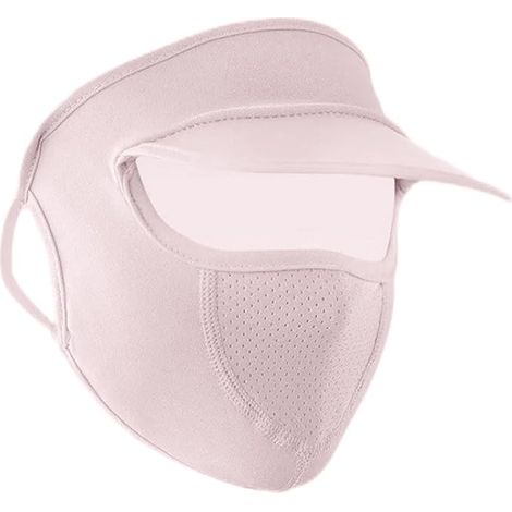 Masque facial en soie glacée avec protection UV et design chapeau de soleil pour le cyclisme en extérieur (1/5)
