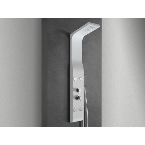 NALA - Panel de ducha de hidromasaje en ABS con recubrimiento de polvo blanco mate
PRODUCTO (GIO.16)