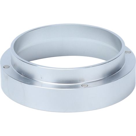 Universeller Kaffeedosierring aus Aluminiumlegierung, magnetischer Kaffeefilter-Dosiertrichter, Silber, 58 mm / 2,3 Zoll (1/5)
