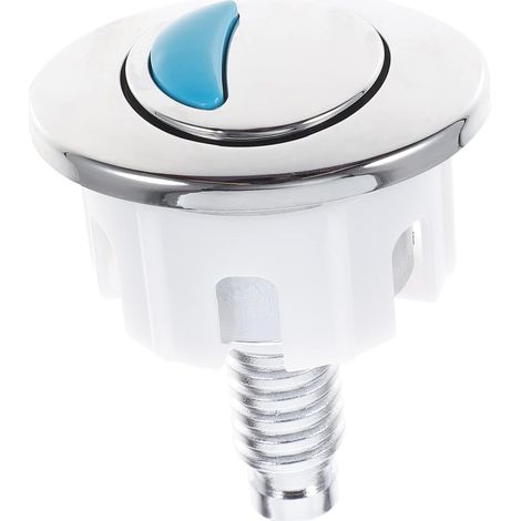 Bouton Poussoir Ovale Wc Argenté en Abs (1/5)