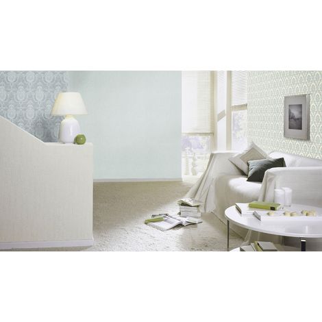 Rasch Vliestapete 570052 Trianon XIII textilstruktur blau, 10,05 x 0,53 m Vliestapeten (1/3)