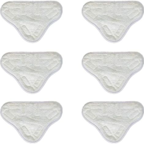 6pcs microfibre vadrouilles à vapeur tampons de nettoyage vadrouille à vapeur de remplacement compatible pour H2O X5 H20 lavable (1/3)