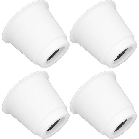 Set mit 4 runden, weißen Möbelfüßen 12,7 cm für Möbel (Betten, Sofas, Tische, Schränke), rutschfest. (1/5)