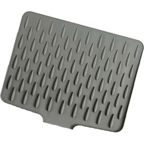 Tapis isolant thermique en silicone résistant à la chaleur, avec système de drainage incliné et base antidérapante, compatible avec les plans de travail de cuisine, disponible en plusieurs couleurs. (1/5)