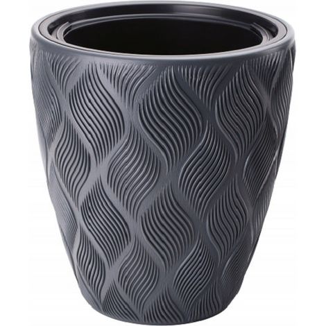 Blumentopf Flow 30 anthrazit FORM-KUNSTSTOFF