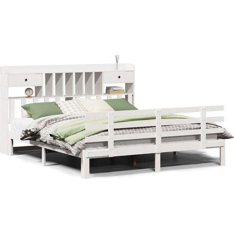 Maison Exclusive - Giroletto con Libreria senza Materasso 180x200 cm in Legno Pino