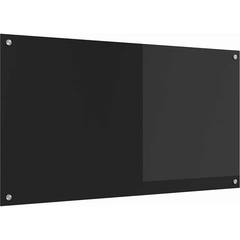Protection de cuisine Noir 110 x 60 x 0,6 cm verre trempé CFW71683 (1/5)