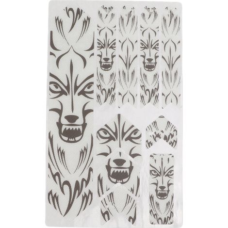 Autocollants de protection 3D ENLEE pour VTT, résistance aux chocs, décalcomanie décorative pour cadre de vélo, motif tête de loup (1/5)