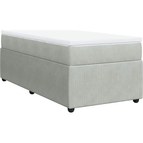 Maison Exclusive - Boxspringbett mit Matratze Hellgrau 90x200 cm