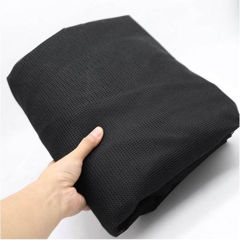 Sac de rangement en polyester, noir ou gris, maille respirante, suspendu à la clôture pour piscine extérieure (1/5)