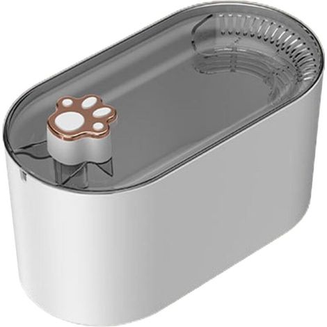 Fontaine pour chat, fontaine intelligente, cycle automatique, filtre LED anti-brûlure, pas besoin d'arrêter l'eau (blanc) (1/5)