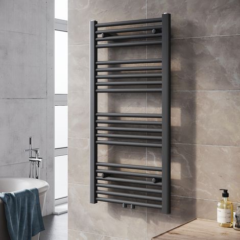 SONNI kleine Heizkörper Handtuchtrockner Bad Badheizkörper Handtuchhalter Anthrazit 1000x600mm 522 Watt