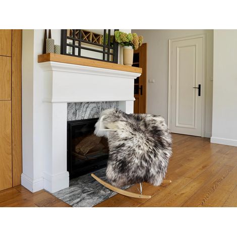 Grande coperta in pelle di pecora/muflone, in vera pelle di pecora, tappeto decorativo 50x30", comoda, accogliente, con pelo molto spesso e lucido (1/5)