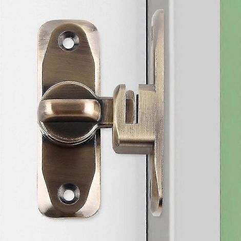Boucle de verrouillage de porte à angle droit 90/180 degrés, verrou de porte coulissante en bronze pour porte de grange (1/3)