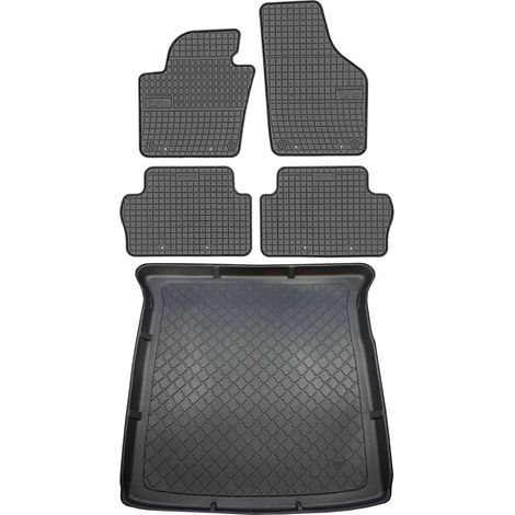 Volkswagen Sharan II VAN desde 09.2010 SET - Alfombrillas de goma para coche + alfombrilla para maletero