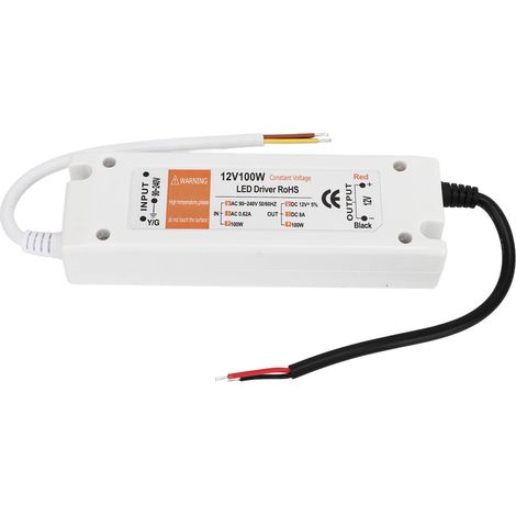 100W LED-Netzteil, AC 90-240V 0,62A auf DC 12V 8A, mit Kurzschlussschutz, geeignet für den Heimgebrauch, Adapter für LED-Treiber. (1/5)