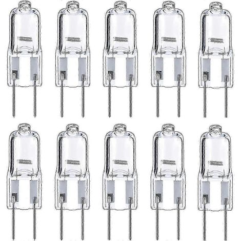 10 ampoules halogènes G6.35 à 2 broches, 12 V, 35 W, blanc chaud 2700 K, pour lustres, spots sur rail, éclairage paysager, lampes de bureau L (1/5)