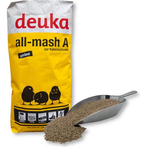 Deuka alimentation pour poussins All-Mash A grain sans anticoccidiens 25 kg pour élevage de poussins volaille