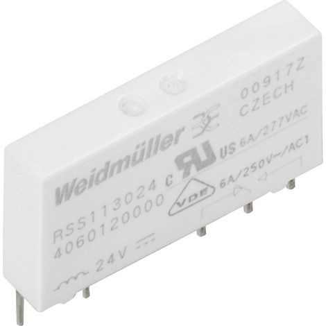 Weidmüller RSS113024F Relè ad innesto 24 V/DC 6 A 1 scambio 18 pz.