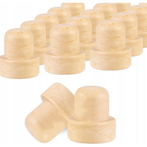100 tapones sintéticos de 21 mm para botellas de vino, zumos, licores y botellas de vino.