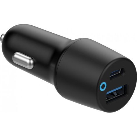 Chargeur de voiture eSTUFF Infinite 38 W. 1 port USB-C + 1 port USB-A, ES631031